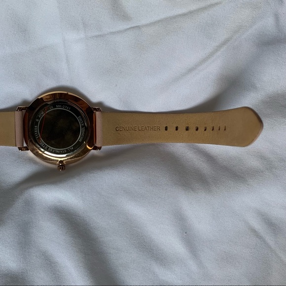 Michael Kors Accessories | Rose Gold Women’s Leather Watch